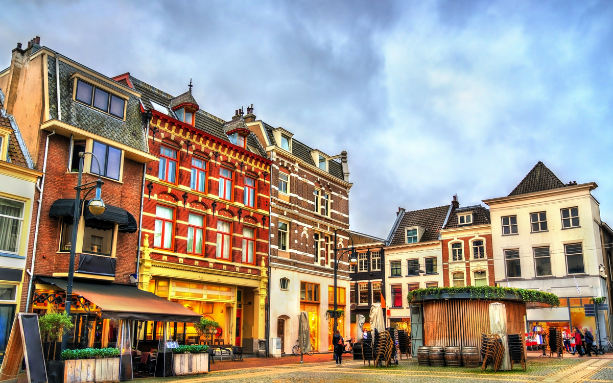 traditionelle Häuser in Arnheim, Niederlande