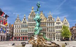 Traditionelle flämischer Architektur in Antwerpen