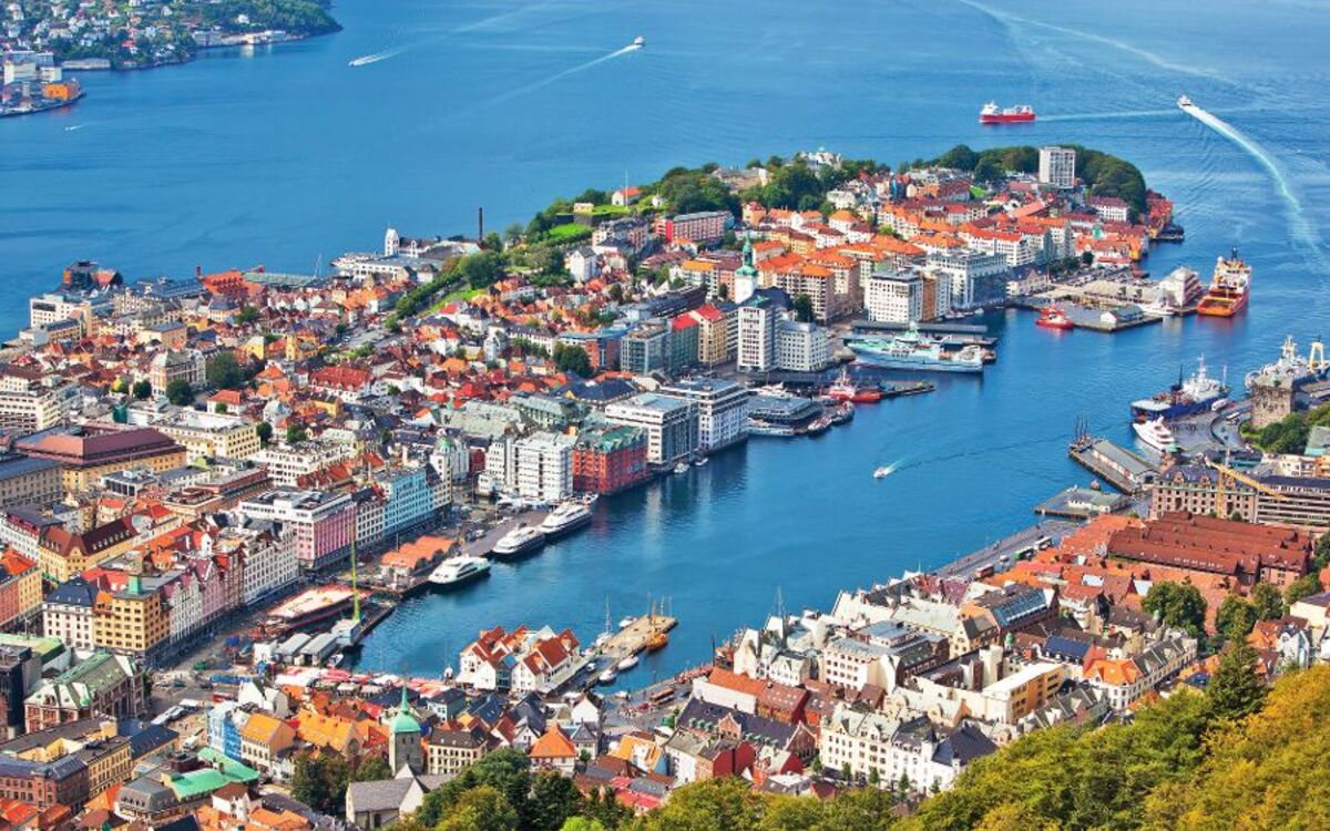 Hafenansicht Bergen, Norwegen