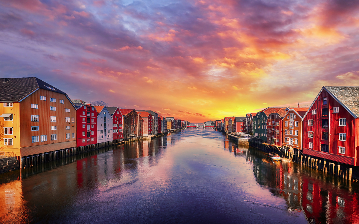 winterliches Trondheim