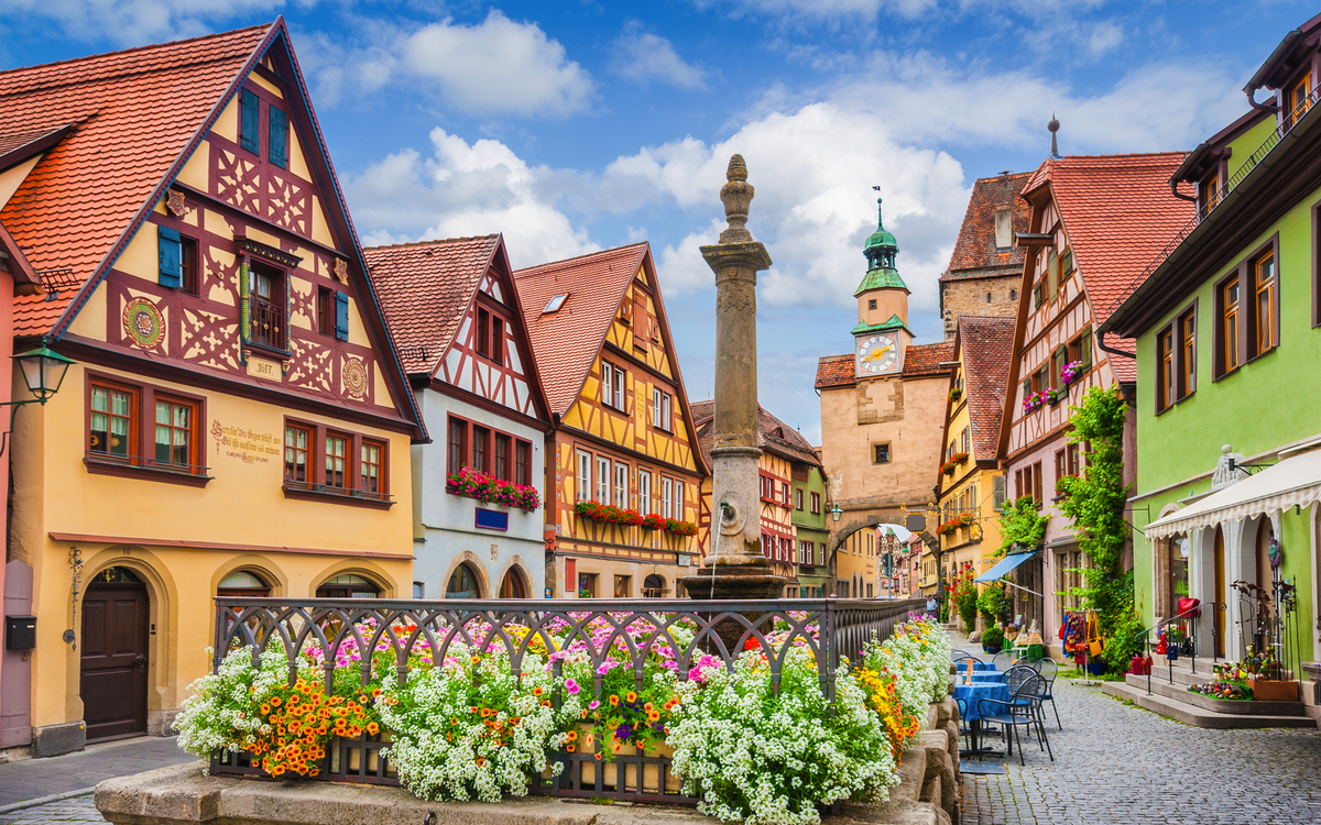 Rothenburg ob der Tauber in Bayern, Deutschland