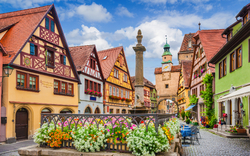 Rothenburg ob der Tauber in Bayern, Deutschland