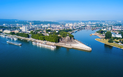 Skyline von Koblenz, Deutschland