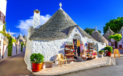 Alberobello in Apulien, Italien