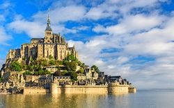 Le Mont Saint Michel in der Normandie, Frankreich
