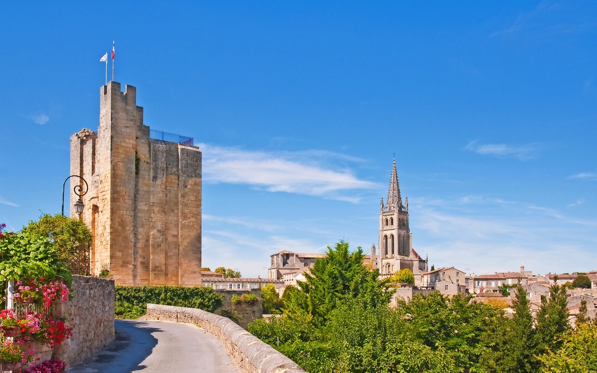 Stadtbild von Zentrum von Saint-Emilion, Frankreich