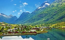 Berglandschaft, Olden, Norwegen