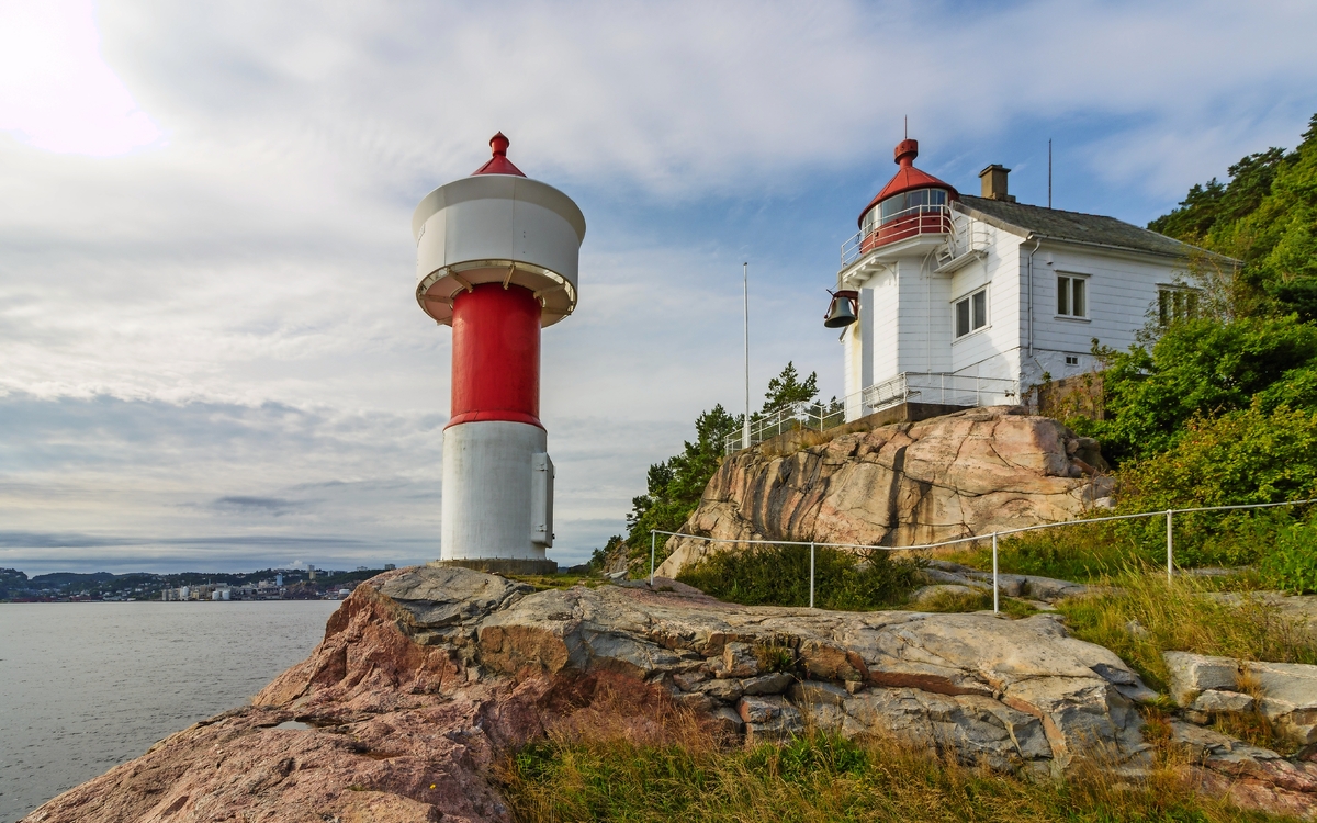 Leuchtturm in Kristiansand, Norwegen