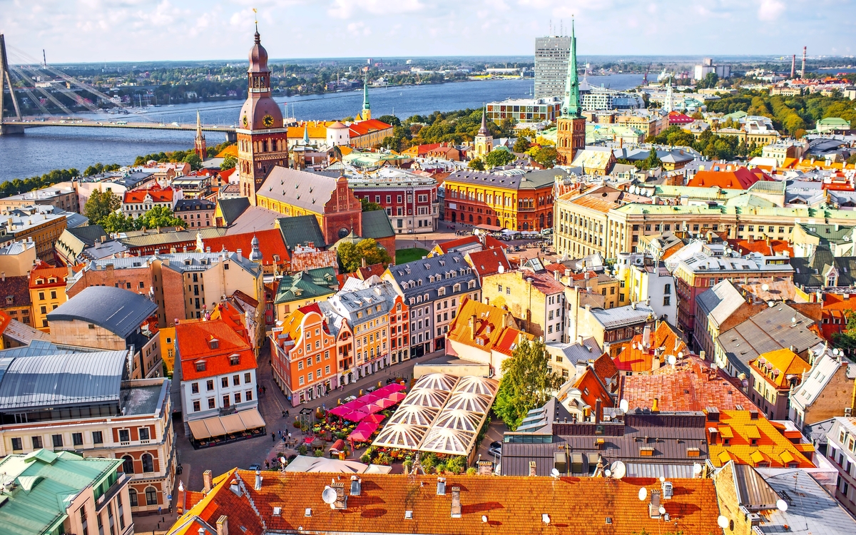 Blick über Riga, Lettland