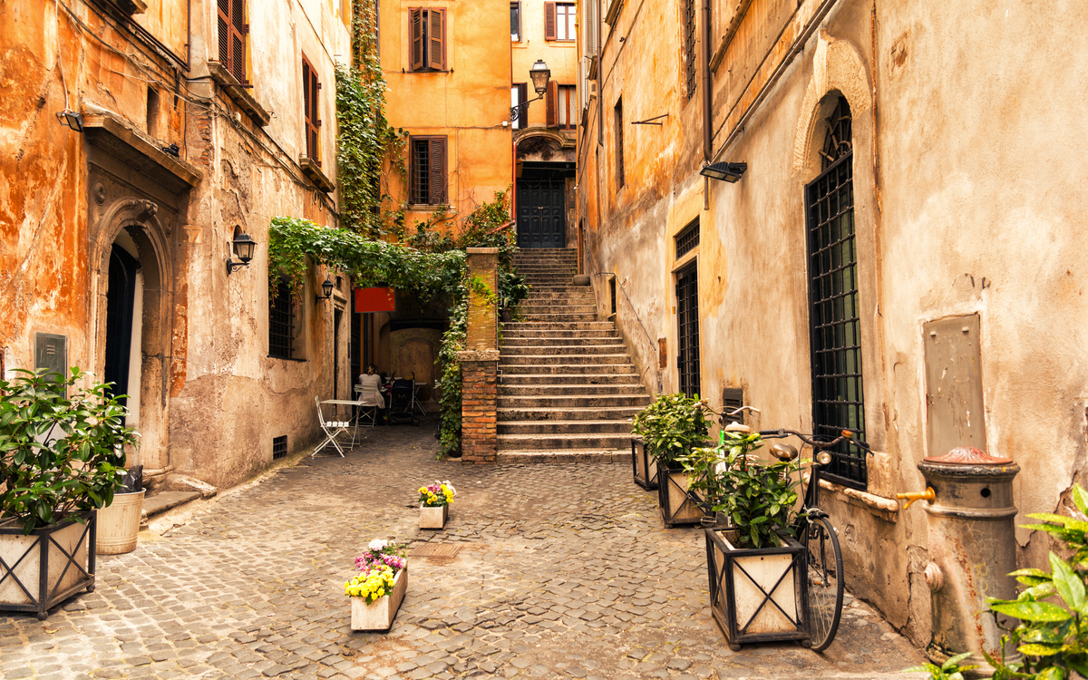 Gasse im alten Teil von Rom