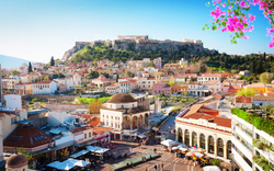 Skyline von Athenth mit Akropolis-Hügel