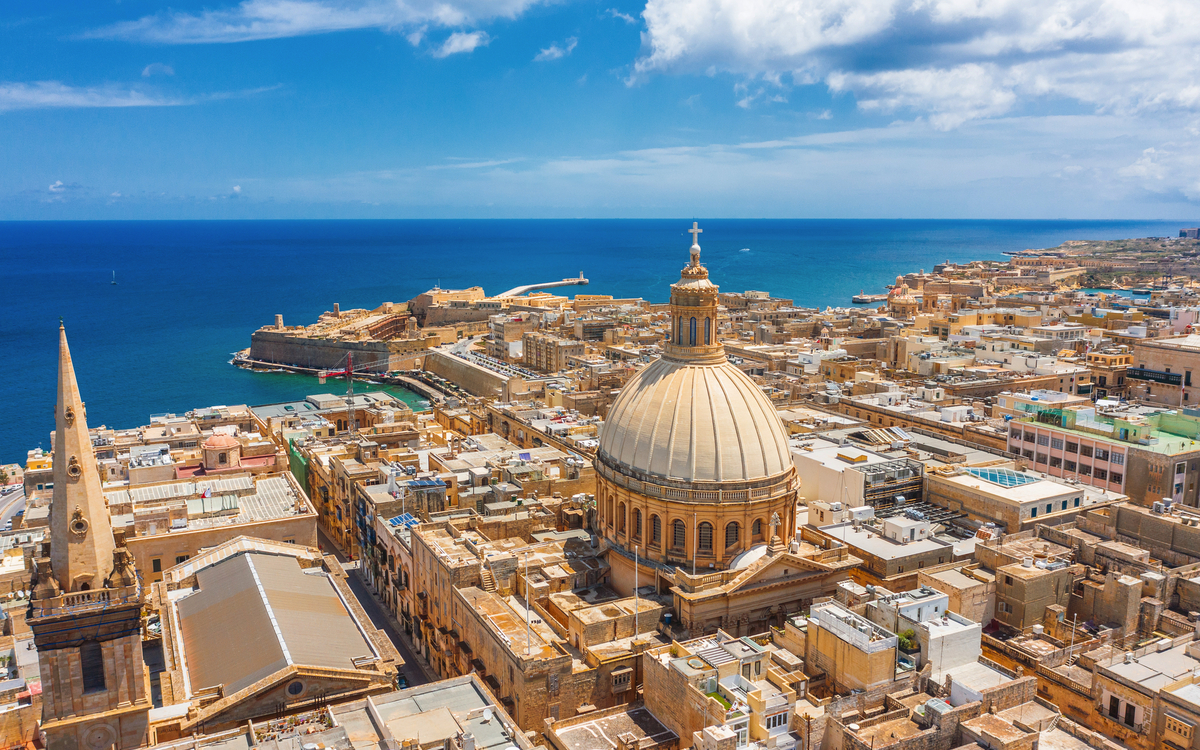 Luftaufnahme von Valletta