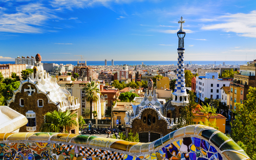 Park Güell in Barcelona, Spanien