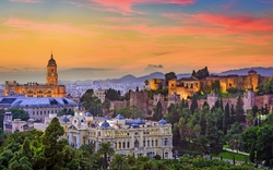 Skyline von Malaga, Spanien