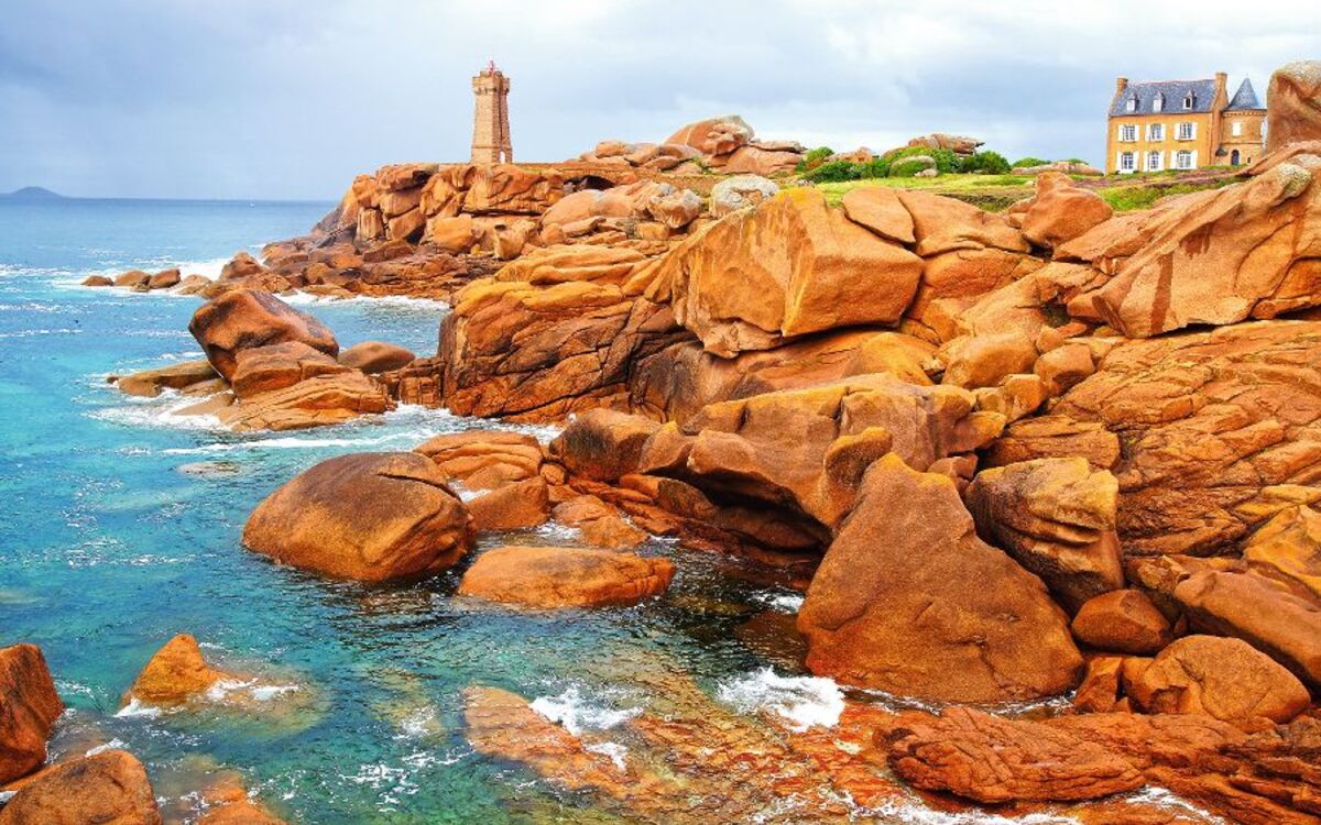 Pink Granite Coast. Brittany, France