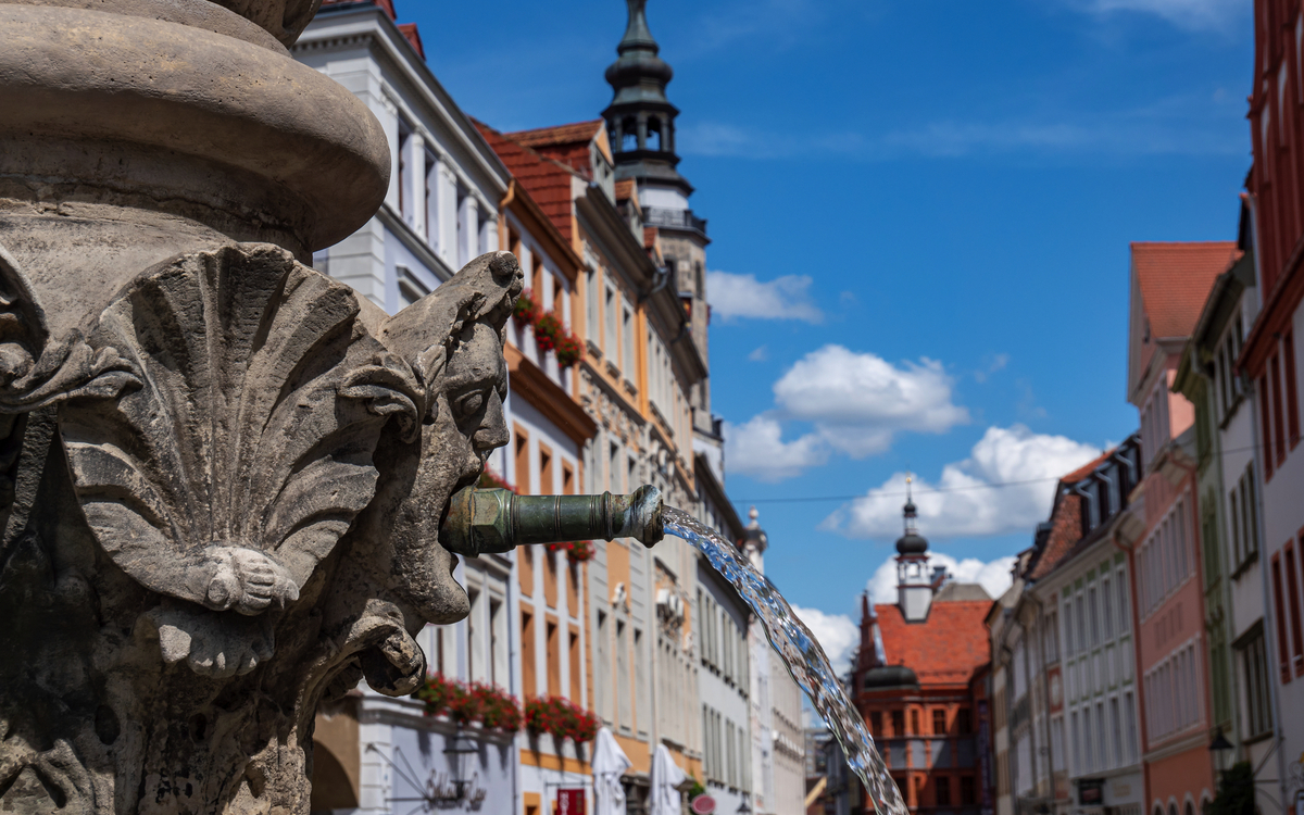 Springbrunnen in der Görlitzer Altstadt
