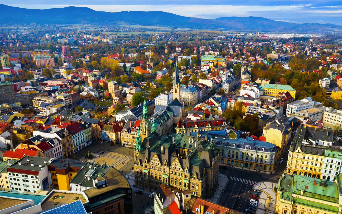 Luftaufnahme von Liberec