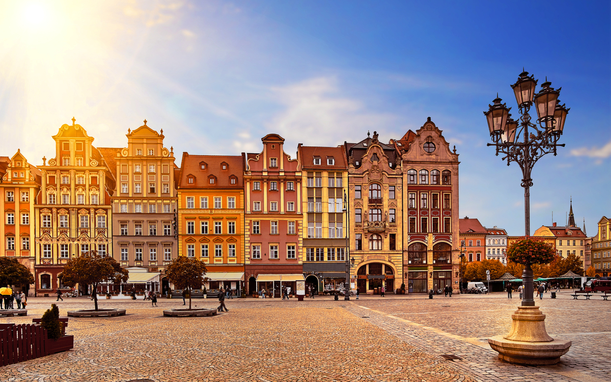 Zentraler Marktplatz in Breslau