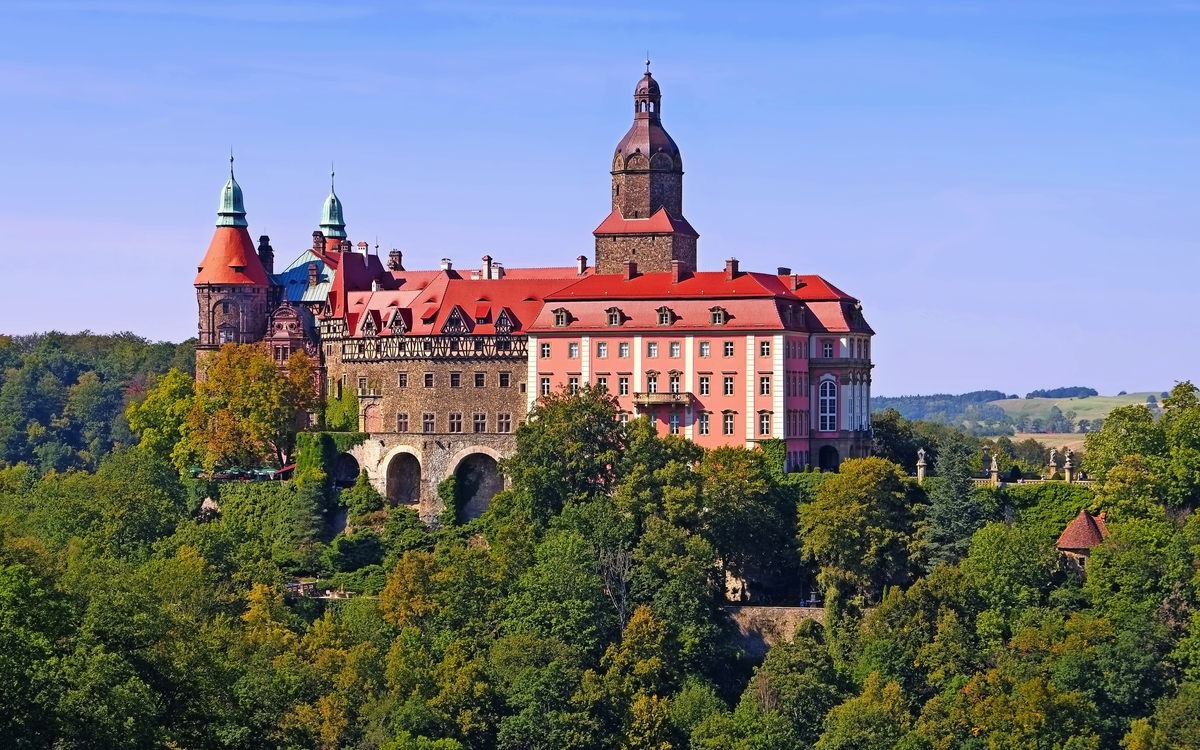 Schloss Fuerstenstein in Schlesien - castle Fuerstenstein in Silesia