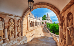 Blick auf die alte Fischerbastei in Budapest