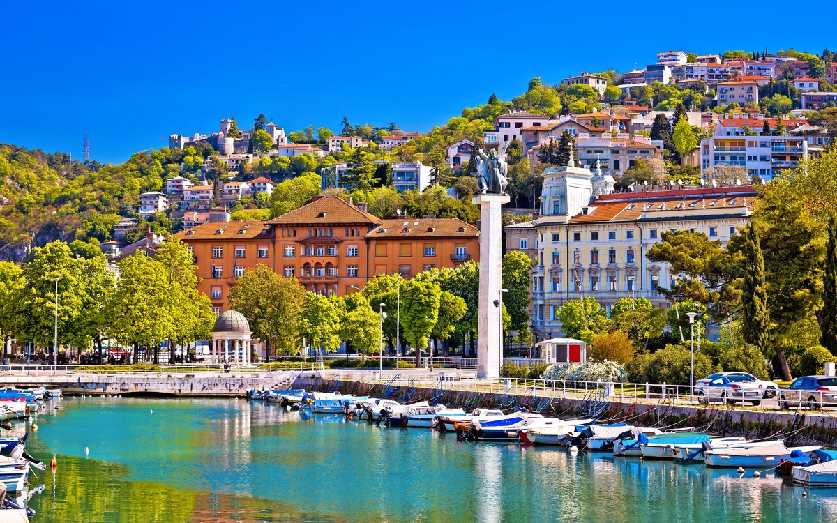 Stadt Rijeka Delta und Trsat Ansicht