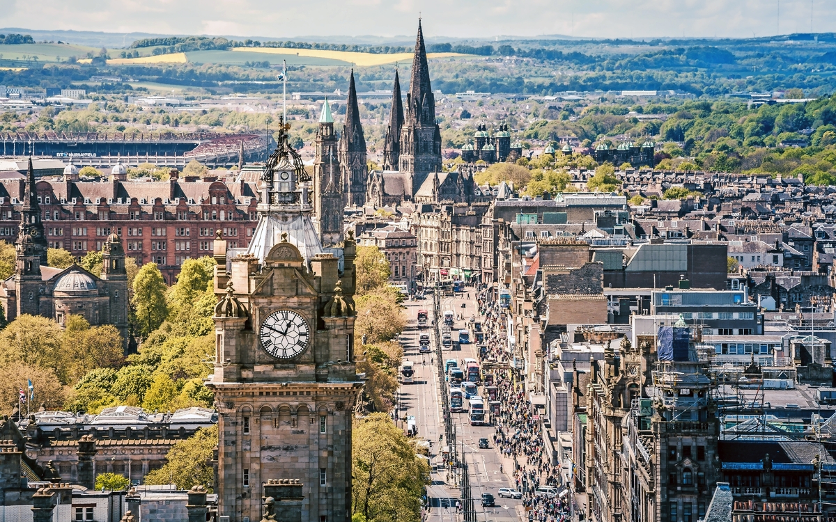 Princes Street in Edinburgh