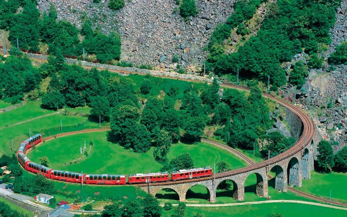 Bernina Express Kreisviadukt Brusio