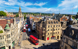 Panoramic aerial view of Oxford