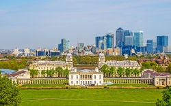Blick auf die Stadt von Greenwich of London