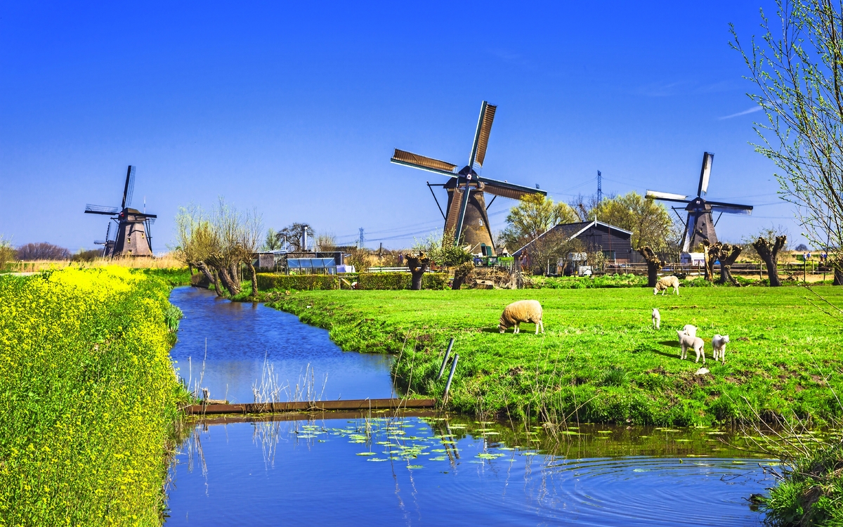Kinderdijk in Südholland, Niederlande