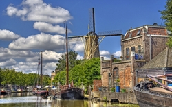 Windmühle in Gouda, Holland