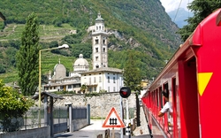Bernina Express Ankunft in Tirano