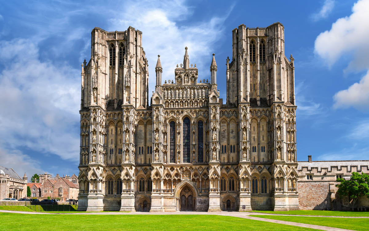 Westfront der Kathedrale von Wells