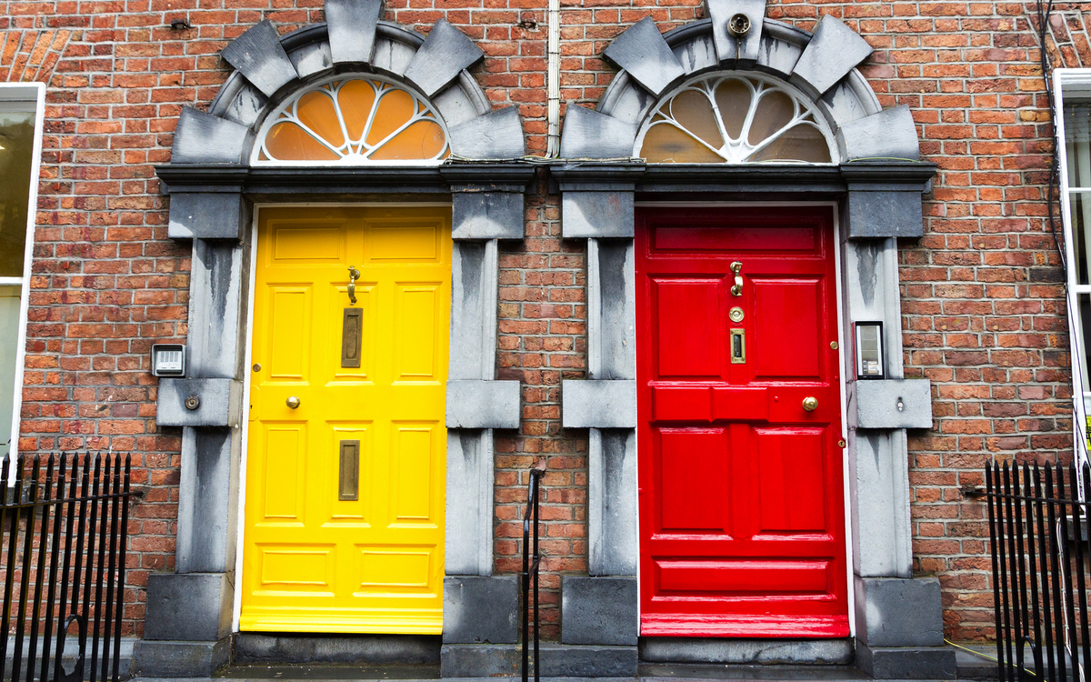 Häuserfassaden in Dublin