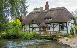 Walkmühle am Fluss Alre in Alresford, Hampshire, England