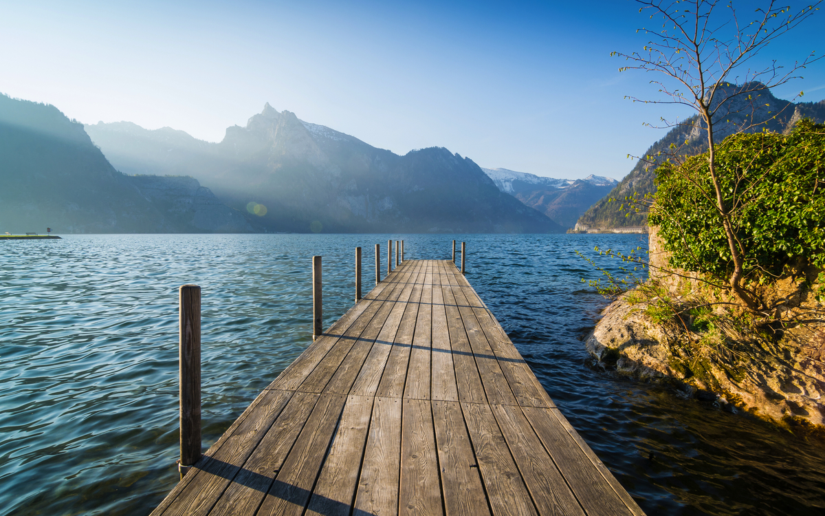 Steg am Traunsee in Österreich