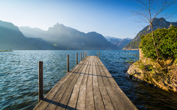 Steg am Traunsee in Österreich