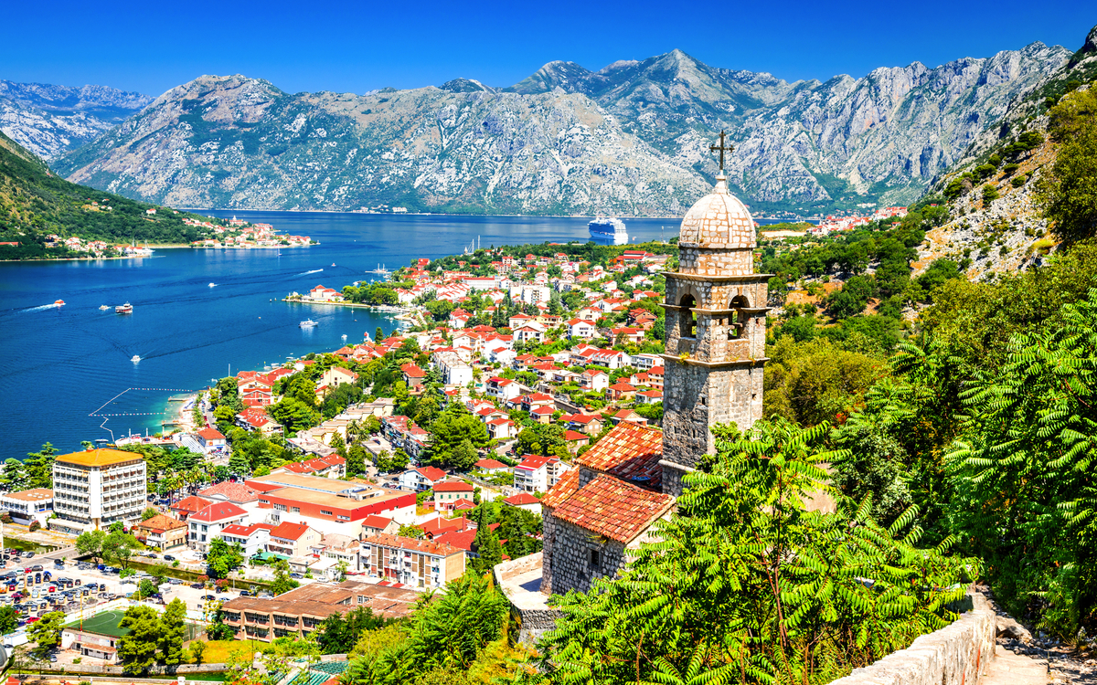 Kotor in der Bucht von Kotor, Montenegro