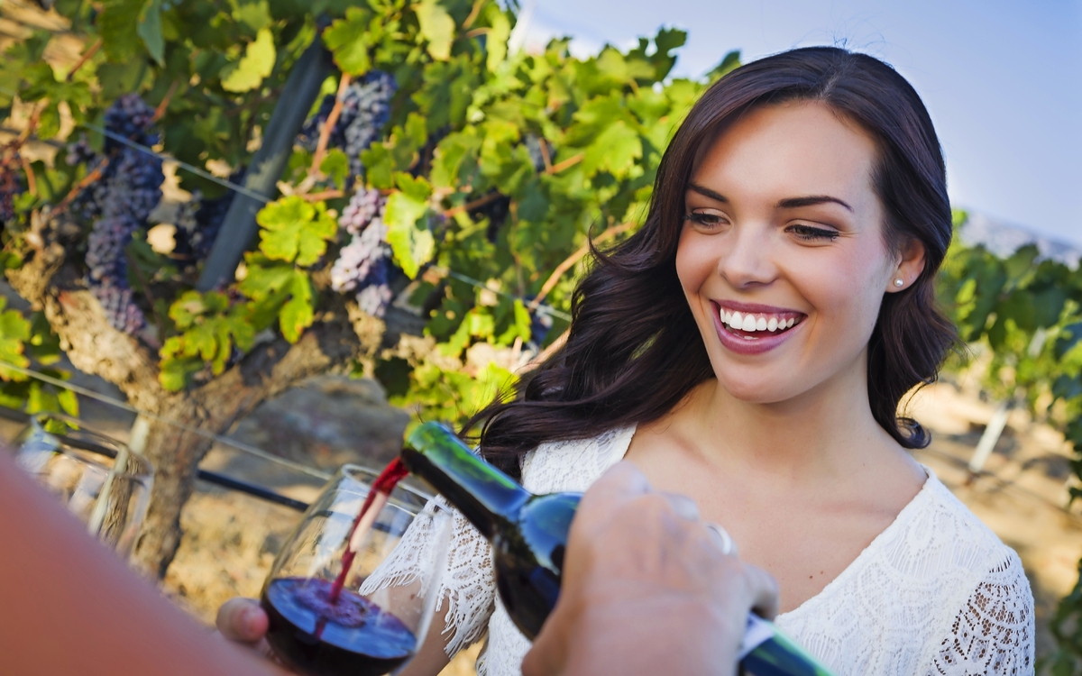 Weinprobe im Weinberg