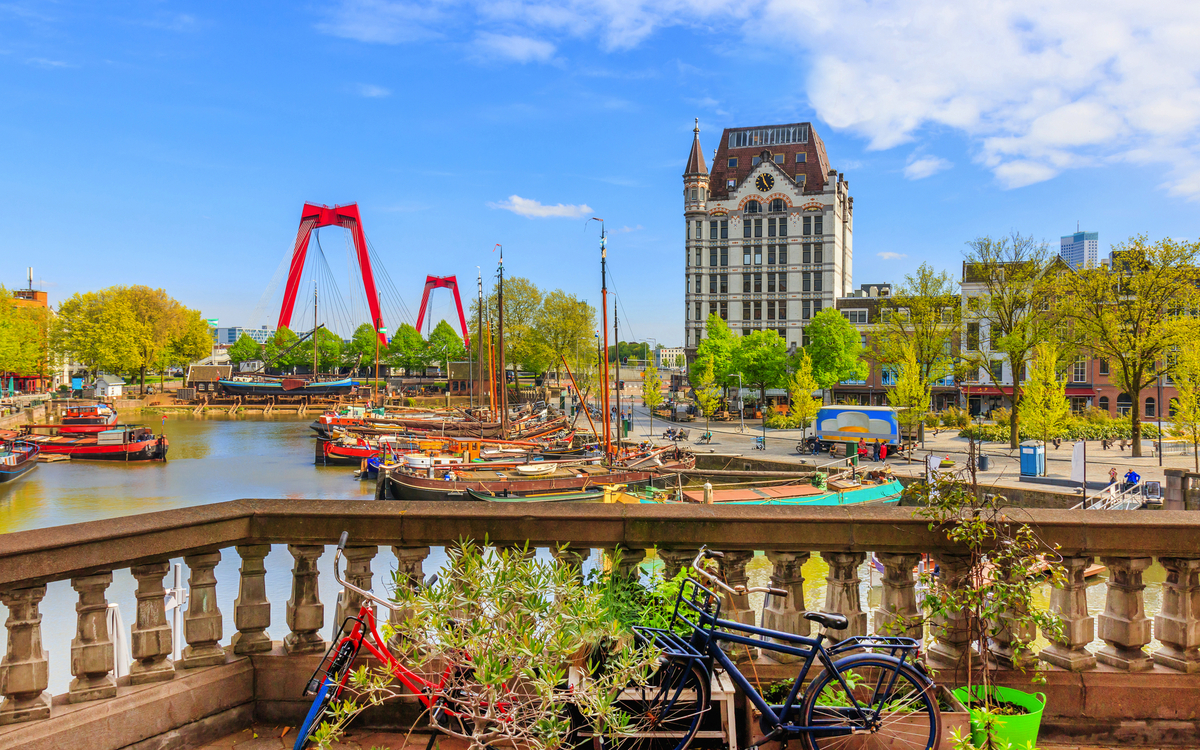 Blick auf Oude Haven in Rotterdam