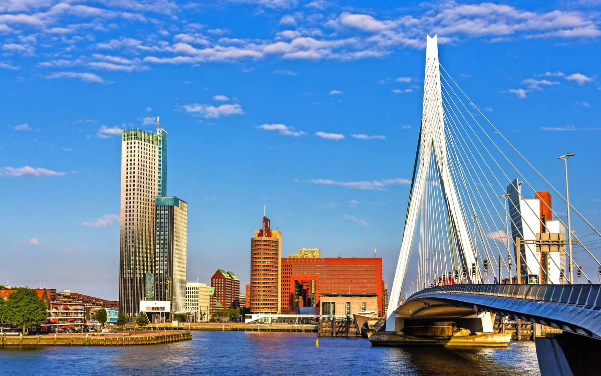 Erasmusbrücke in Rotterdam in den Niederlanden