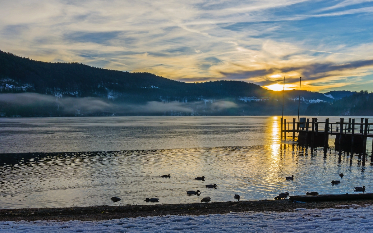 Sonnenuntergang am Titisee