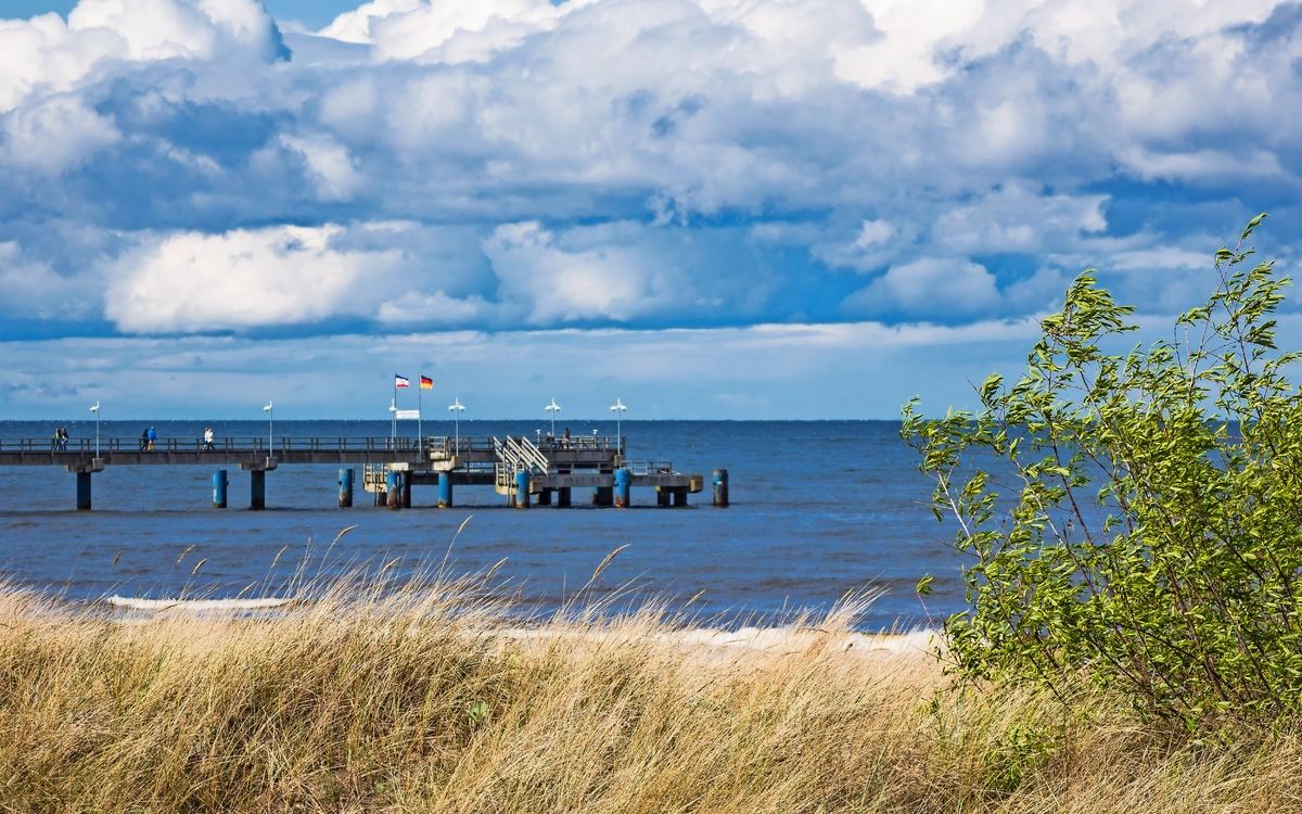 Die Seebrücke in Bansin auf der Insel Usedom
