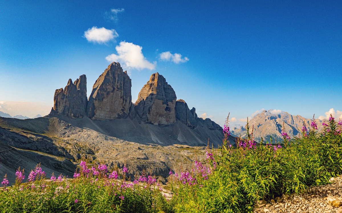 Drei Zinnen in den Sextner Dolomiten