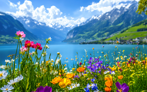 Frühling in den Bergen