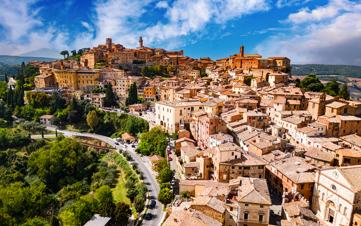 Luftaufnahme von Montepulciano