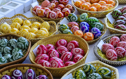 Bunte sorbische Ostereier