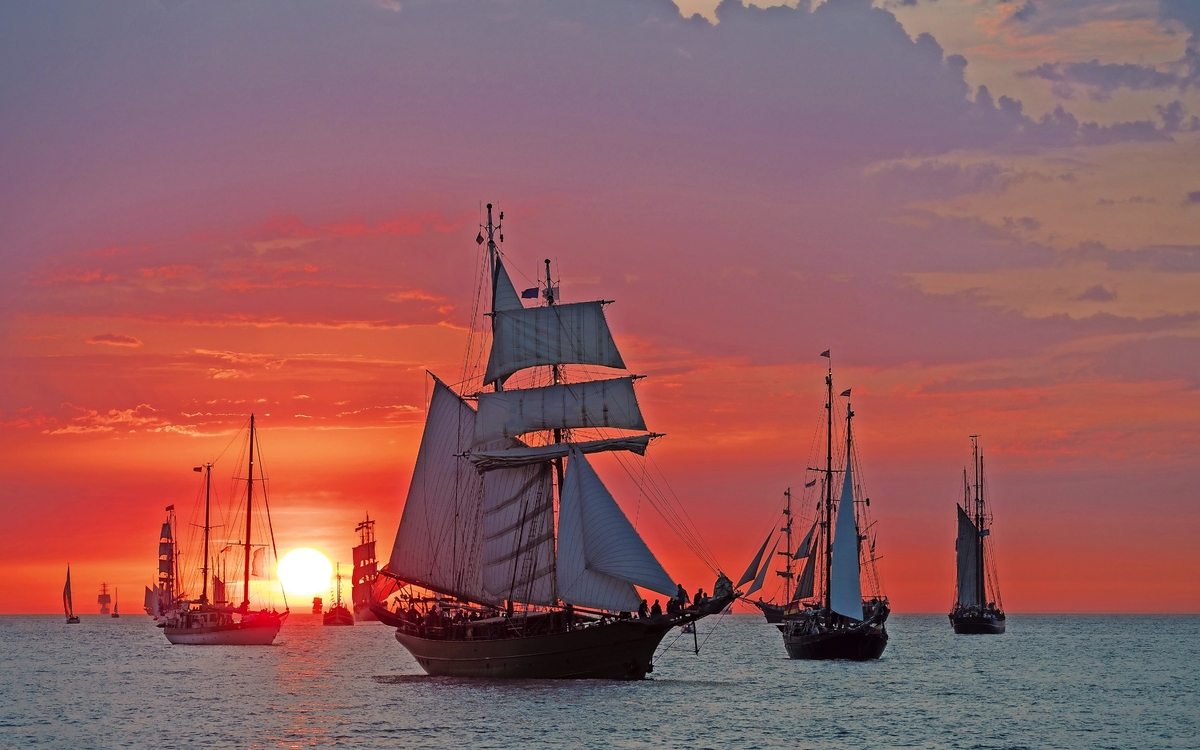 Segelschiffe auf der Hanse Sail