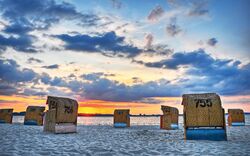 Strandkorb am Strand