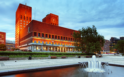 Rathaus von Oslo in Norwegen